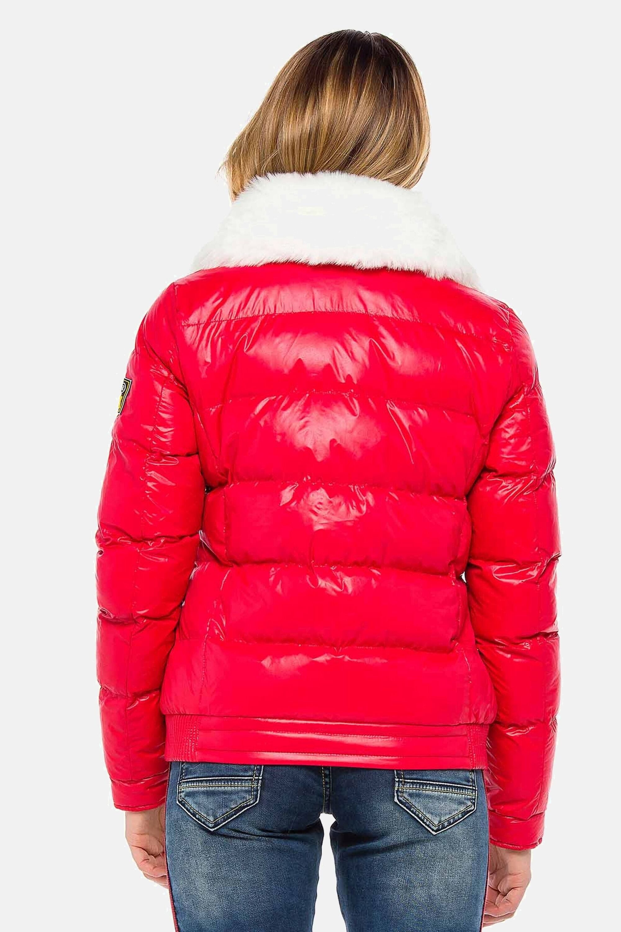 Cipo & Baxx Winterjacke "Winterjacke mit Kunstfellkragen" ohne Kapuze mit K günstig online kaufen