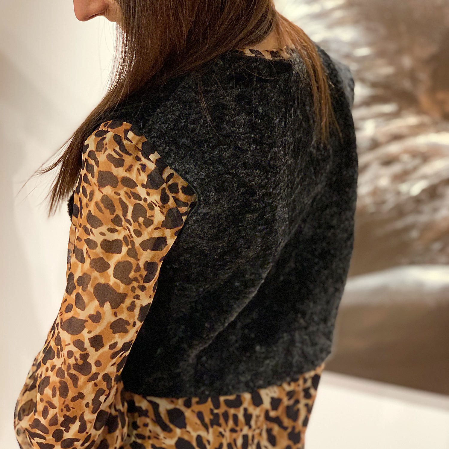 von hohenstein Fellweste Fell-Weste Ellen Shearling curly schwarz