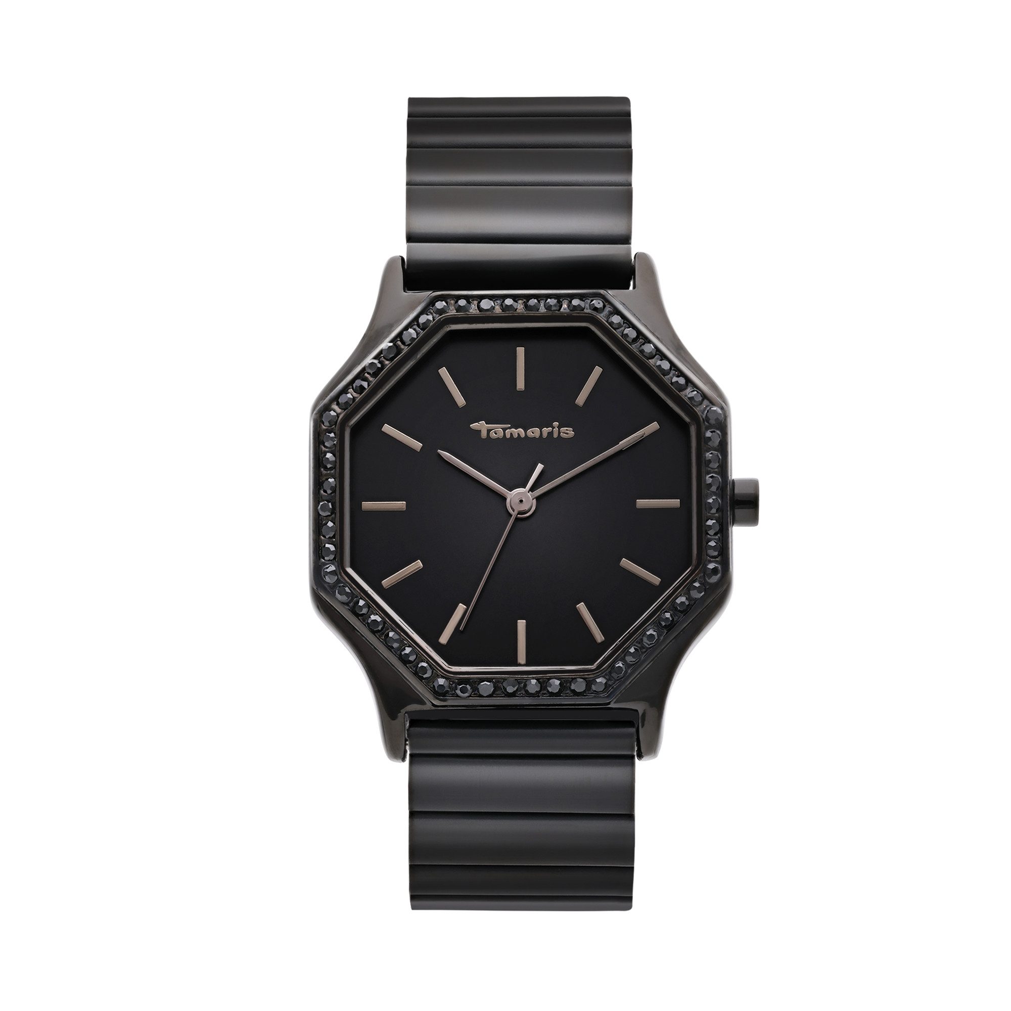Tamaris Quarzuhr TT-0198-MQ, Armbanduhr, Damenuhr, Edelstahlarmband, analog, Zirkonia (synth)