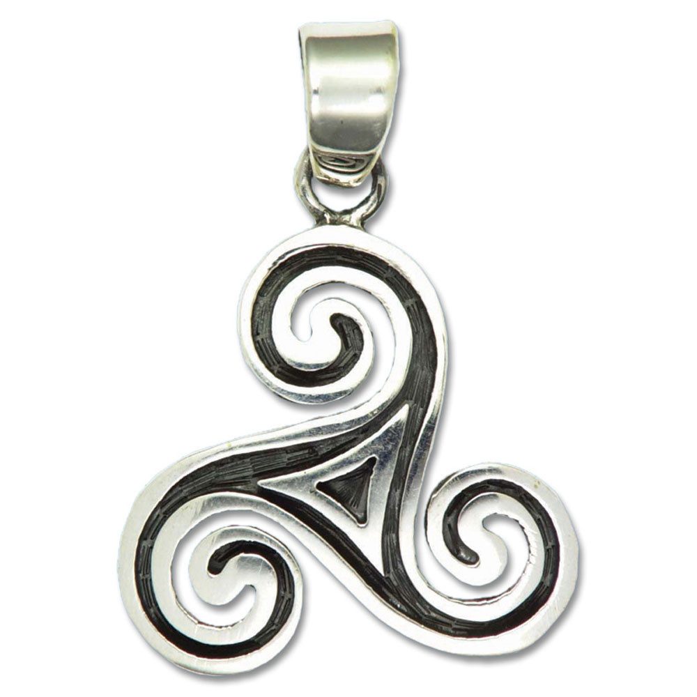 Kettenanhänger Triskele Schmuck Anhänger 925er Silber - Triskel - 34x34 mm
