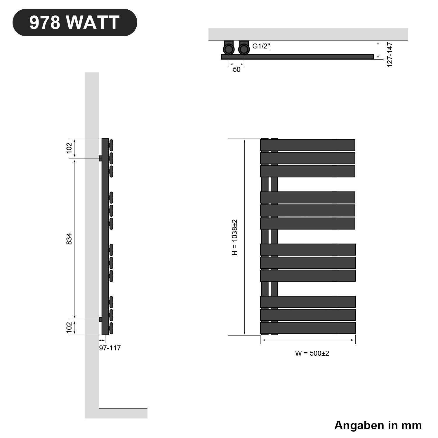 SONNI Designheizkörper Handtuchwärmer mit Heizung, programmierbarer Zeit un günstig online kaufen