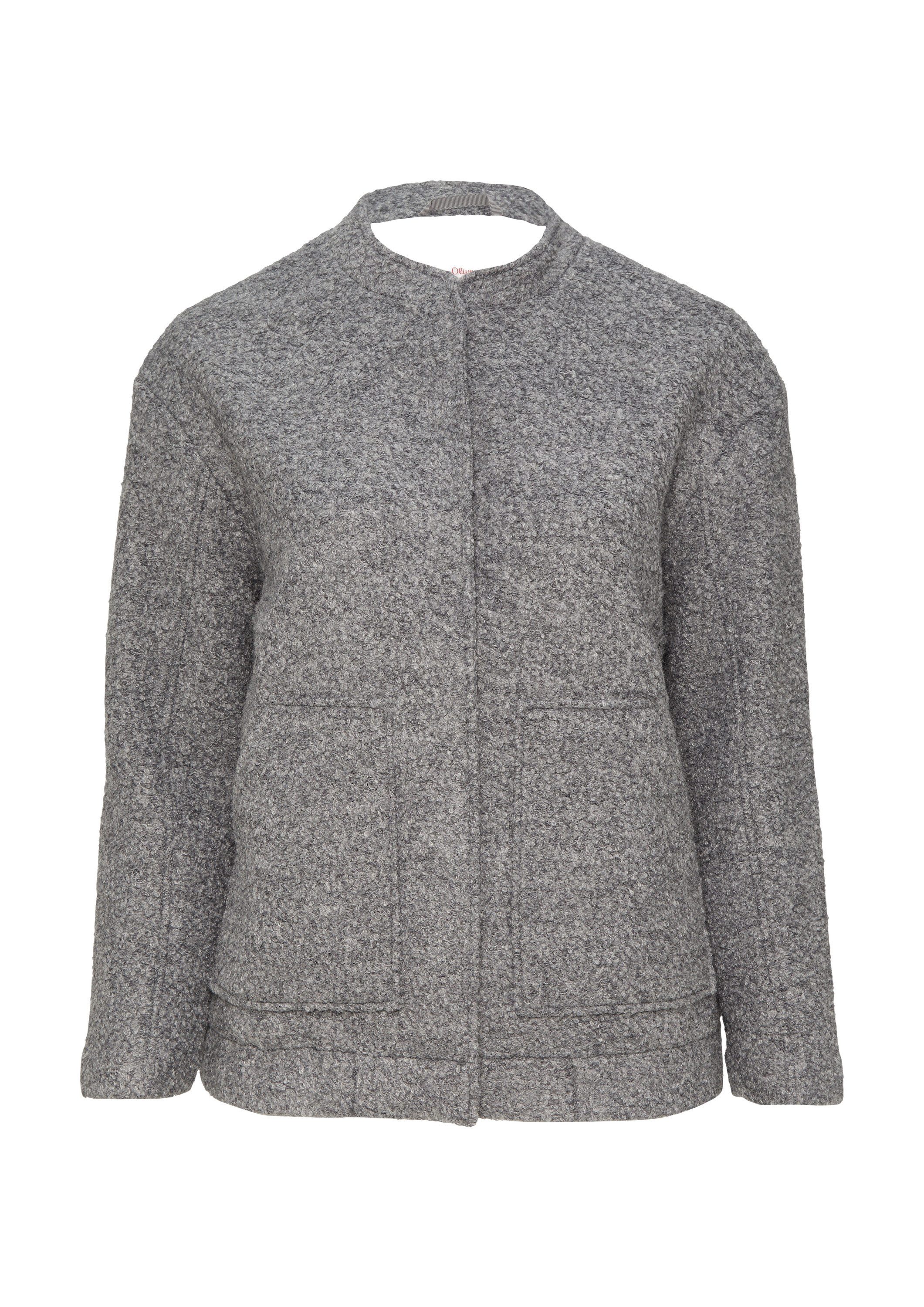 s.Oliver Funktionsjacke Outdoor-Jacke Blouson aus Bouclé