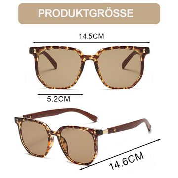 Rnemitery Sonnenbrille Polarisiert Sonnenbrille aus Holz für Damen & Herren mit UV400 Schutz