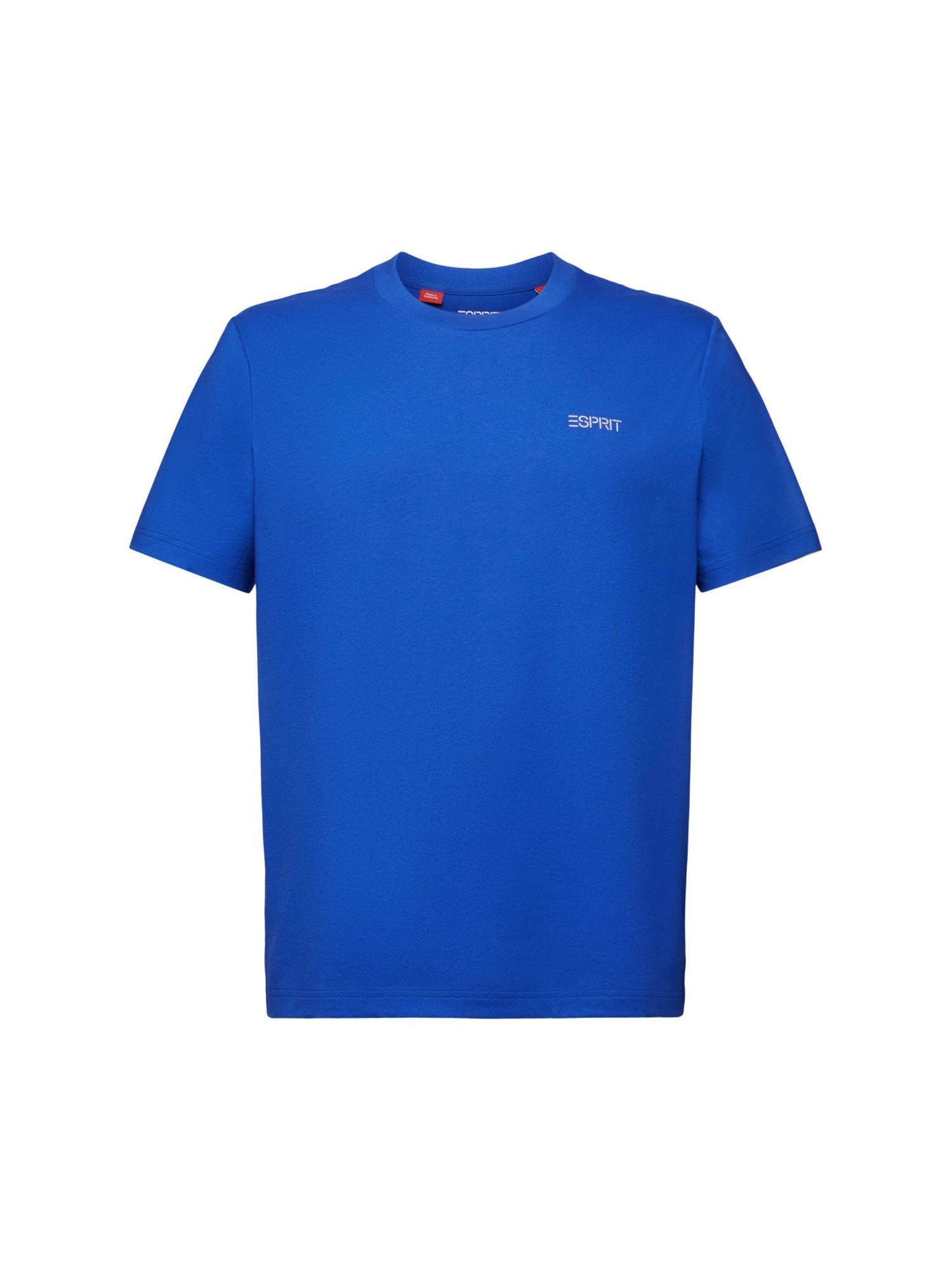 Esprit T-Shirt Unisex Logo-T-Shirt (1-tlg) BRIGHT BLUE