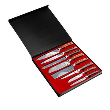 Küchenkompane Messer-Set Messerset asiatisch mit magnetischer Holzleiste Kasshoku Küchenmesser (2-tlg)