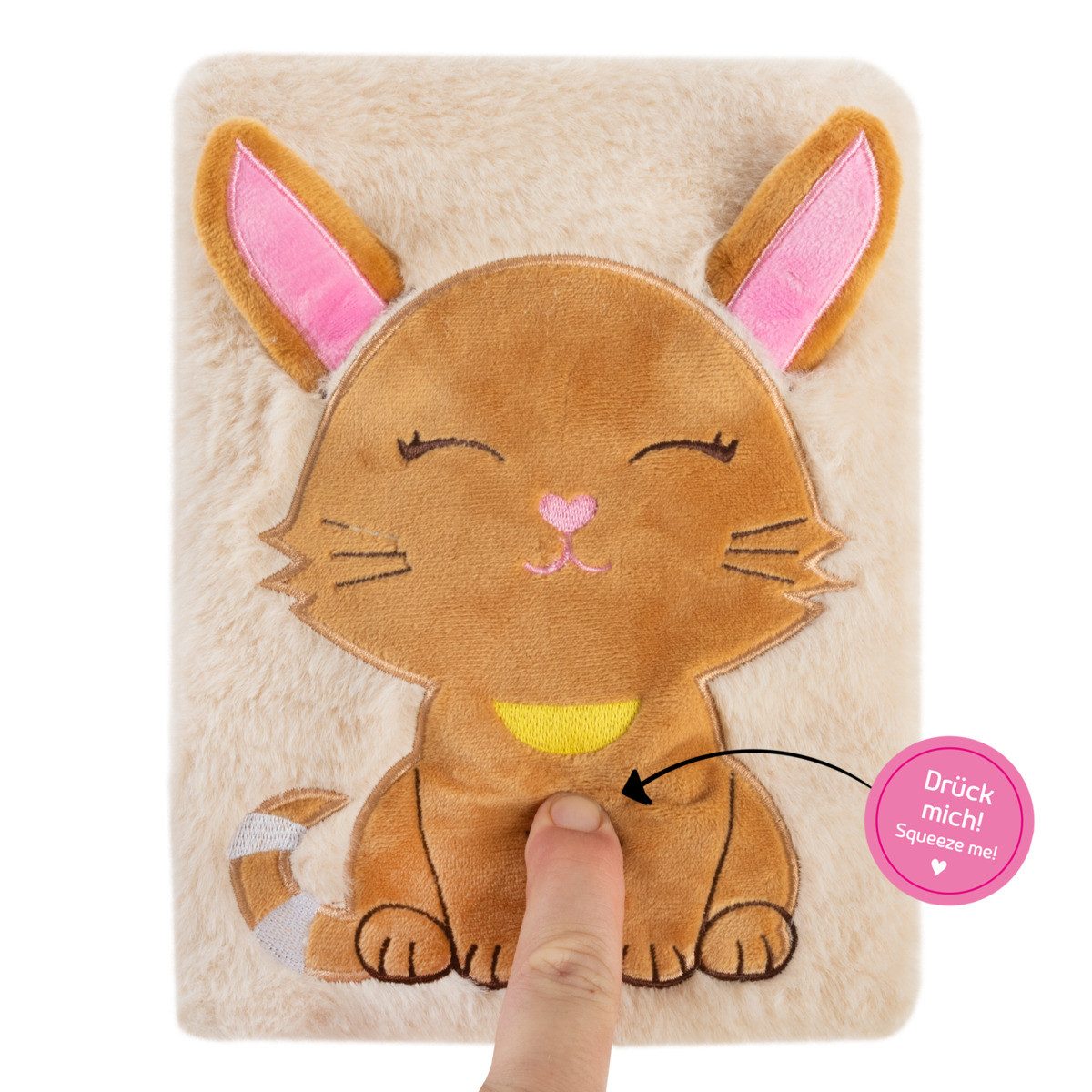 Idena Notizbuch Idena Notizbuch Fluffy Katze liniert 80 Blatt 80g/m² DIN A5