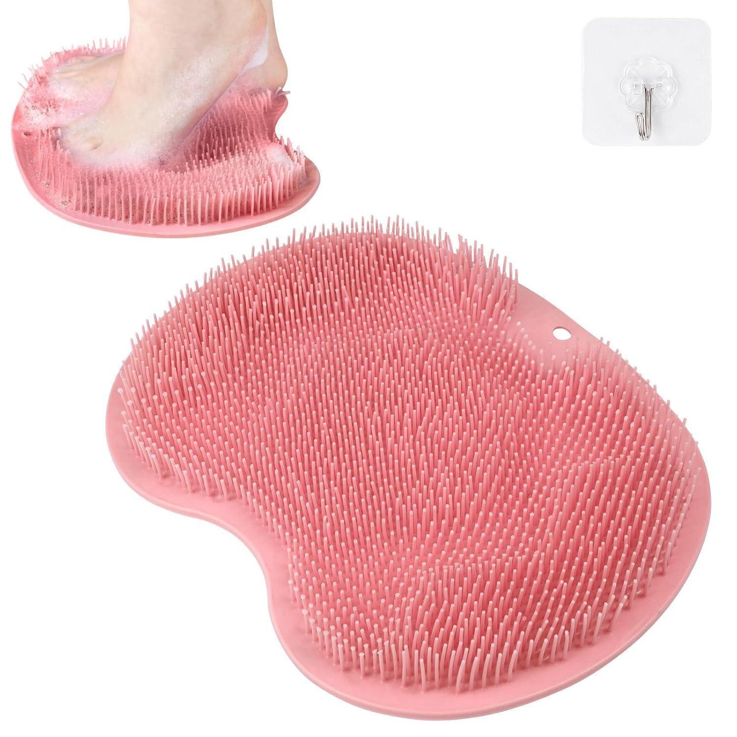 ACWOO Fußmassagegerät Fußbürste Große Fußwäscher Saugnäpfen Massage Pad Fußmassagegerät Rose