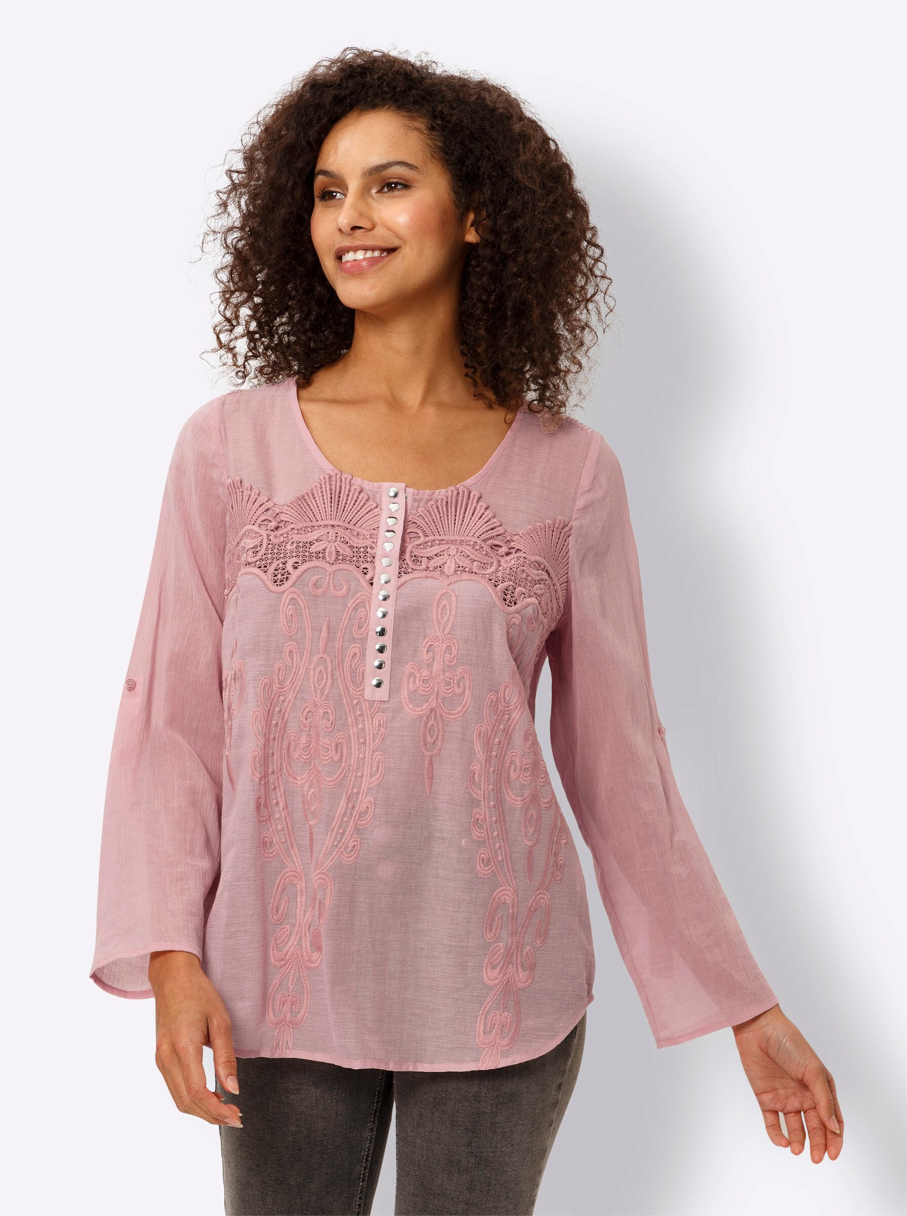 heine Klassische Bluse Baumwollbluse günstig online kaufen