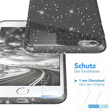 EAZY CASE Handyhülle Glitter Case für Apple iPhone 6 / iPhone 6s 4,7 Zoll, Glitzerhülle Transparent Bumper Case Handycase Glossy Grau Anthrazit