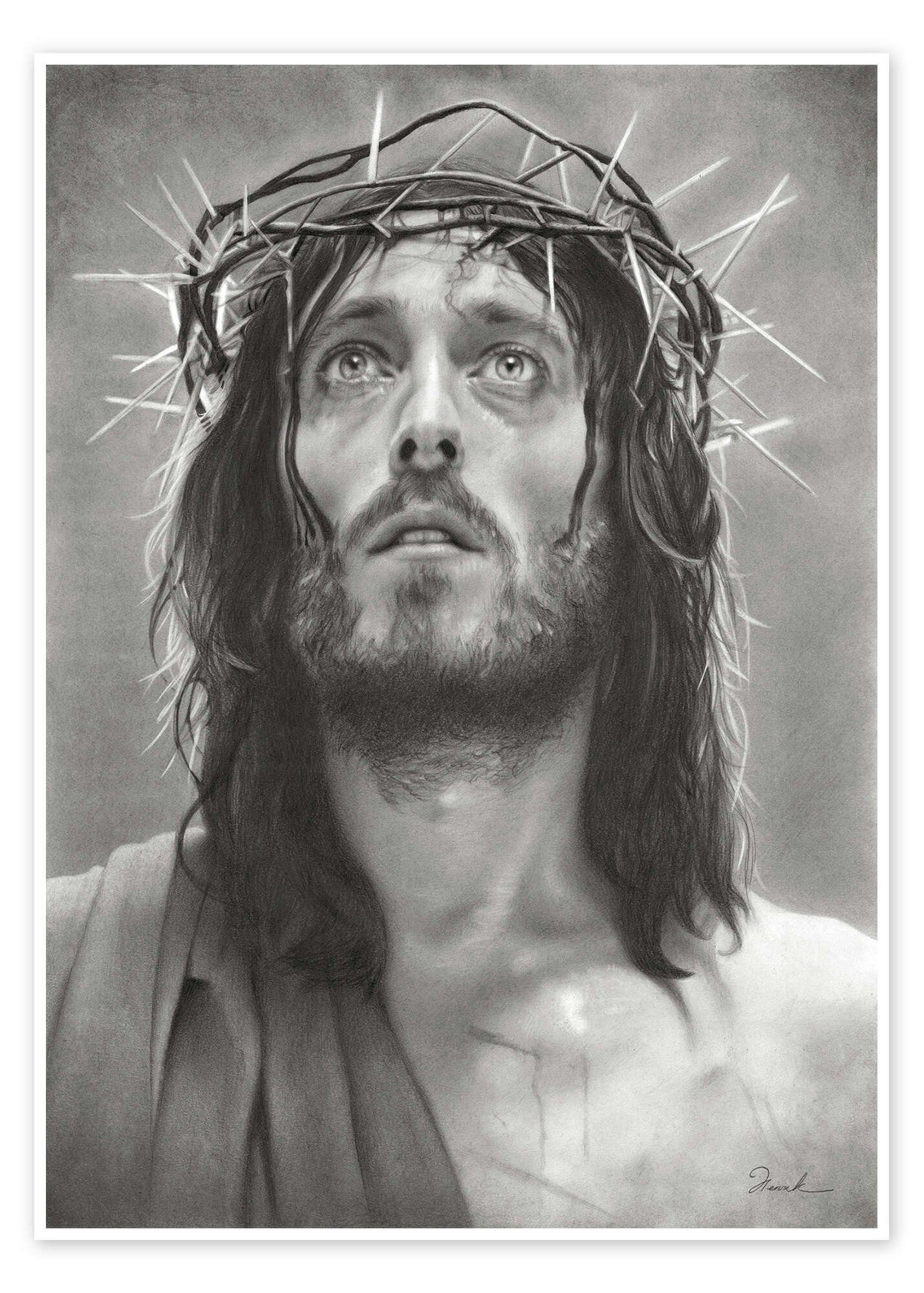 Posterlounge Poster Henrik Moses, Jesus von Nazareth, Illustration