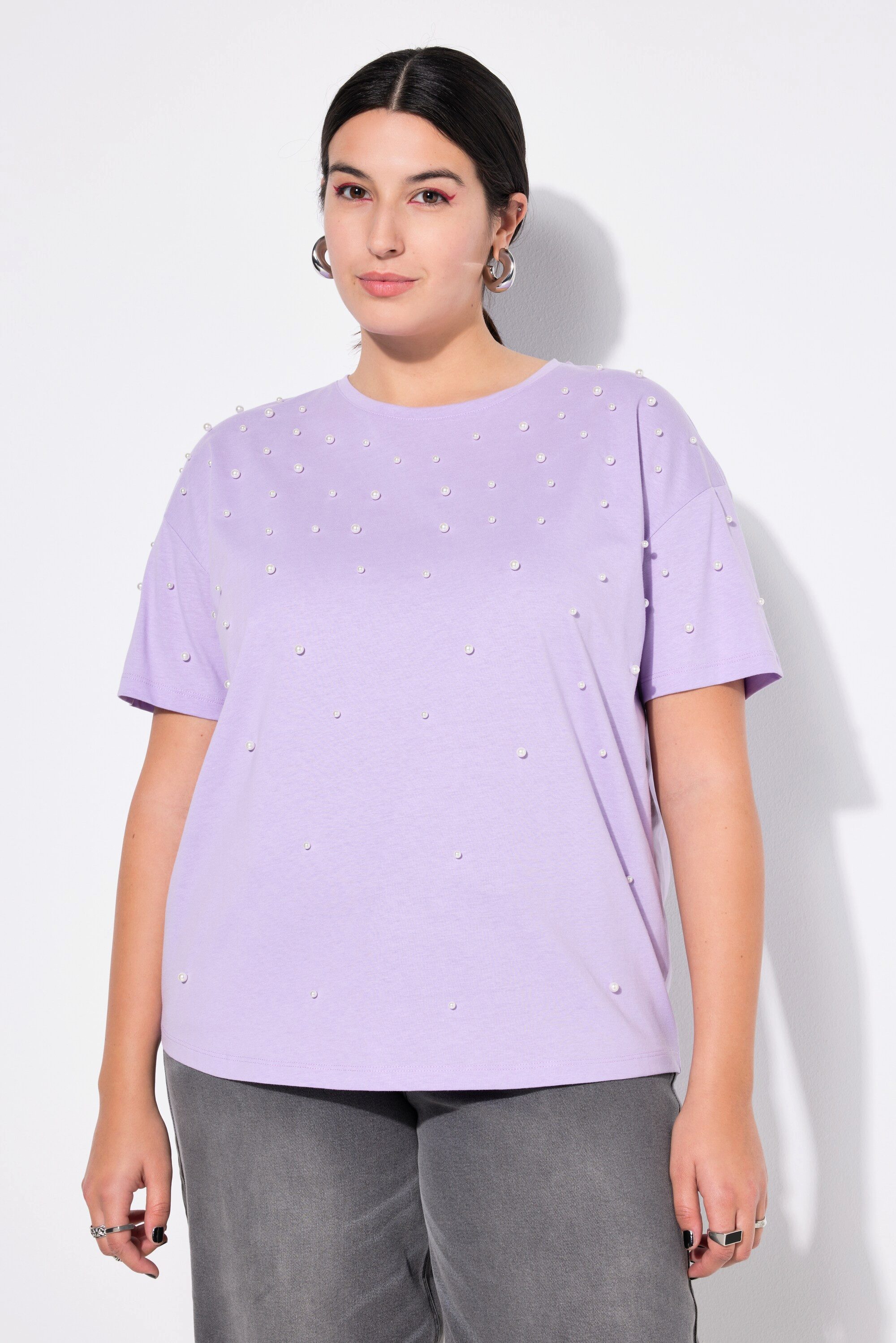 Studio Untold T-Shirt T-Shirt oversized Zierperlen Halbarm günstig online kaufen