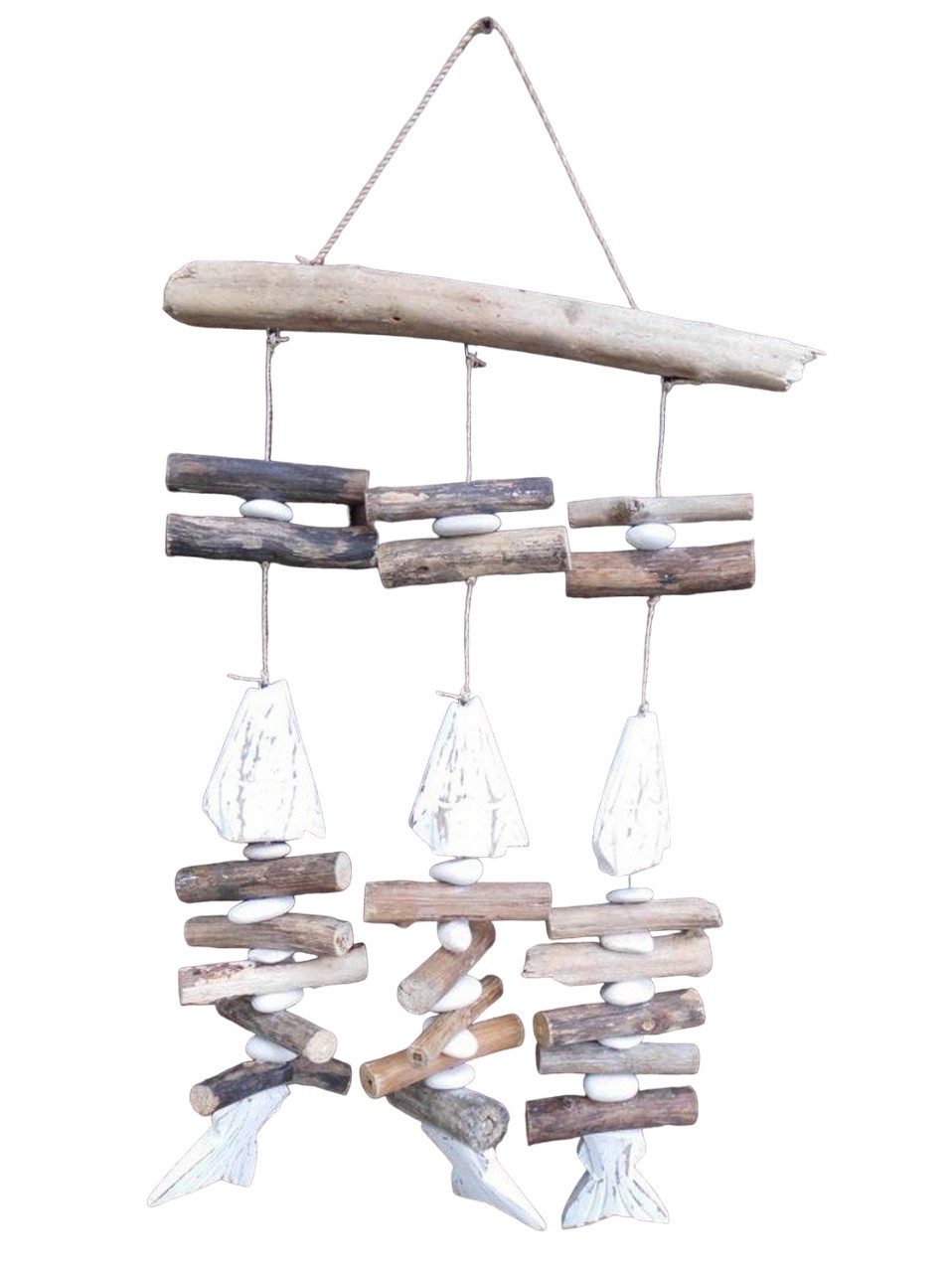 Dekohänger Dekohänger Fisch Holz Natur Treibholzhänger weiß-natur 60 x 30 cm