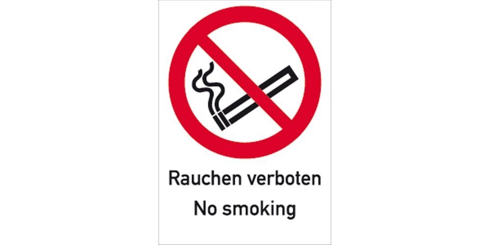 Thumbnail - König Werbeanlagen Hinweisschild Rauchen verboten No smoking, Kombischild, ISO 7010