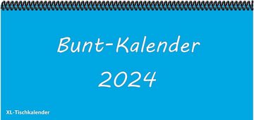 E&Z Verlag Gmbh Schreibtischkalender Bunt - Kalender Xl 2024 in der Trendfarbe pazifiik