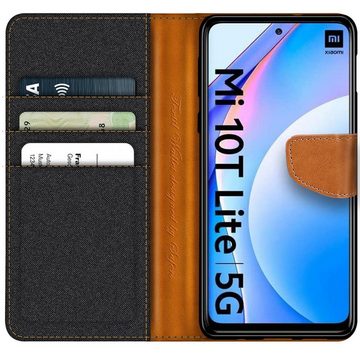 CoolGadget Handyhülle Denim Schutzhülle Flip Case für Xiaomi Mi 10T Lite 6,67 Zoll, Book Cover Handy Tasche Hülle für Xiaomi Mi 10T Lite Klapphülle