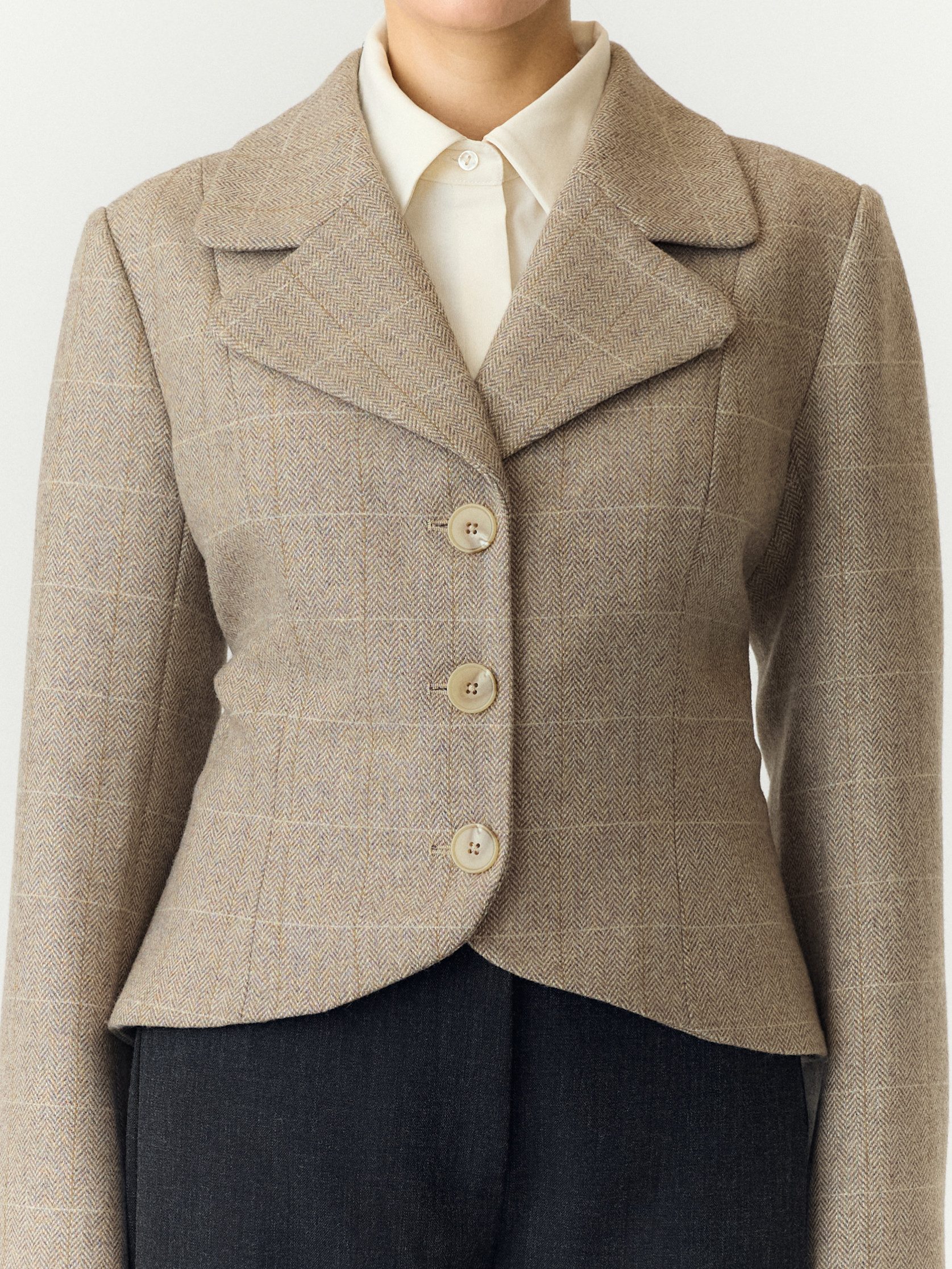 Y.A.S Kurzjacke YASTHELA LS WOOL BLEND SHORT JACKET NOOS Materialmix mit Wolle – Bild 2 von 5