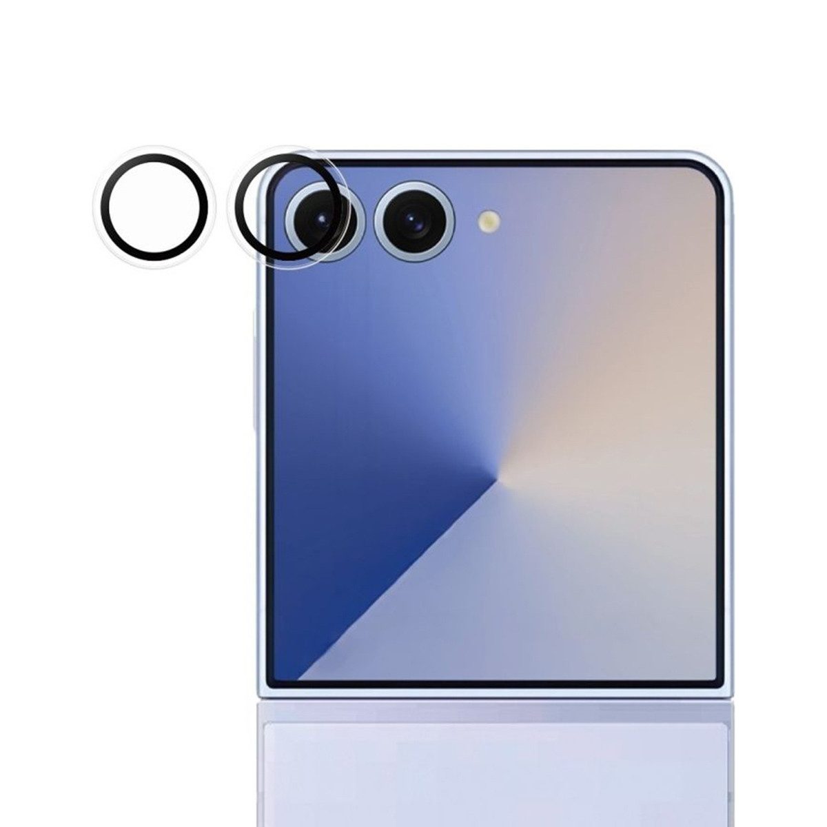 PanzerGlass Displayschutzglas PanzerGlass Kameraprotektor Hoops Optic Rings für das Samsung Galaxy Z, 1 Stück