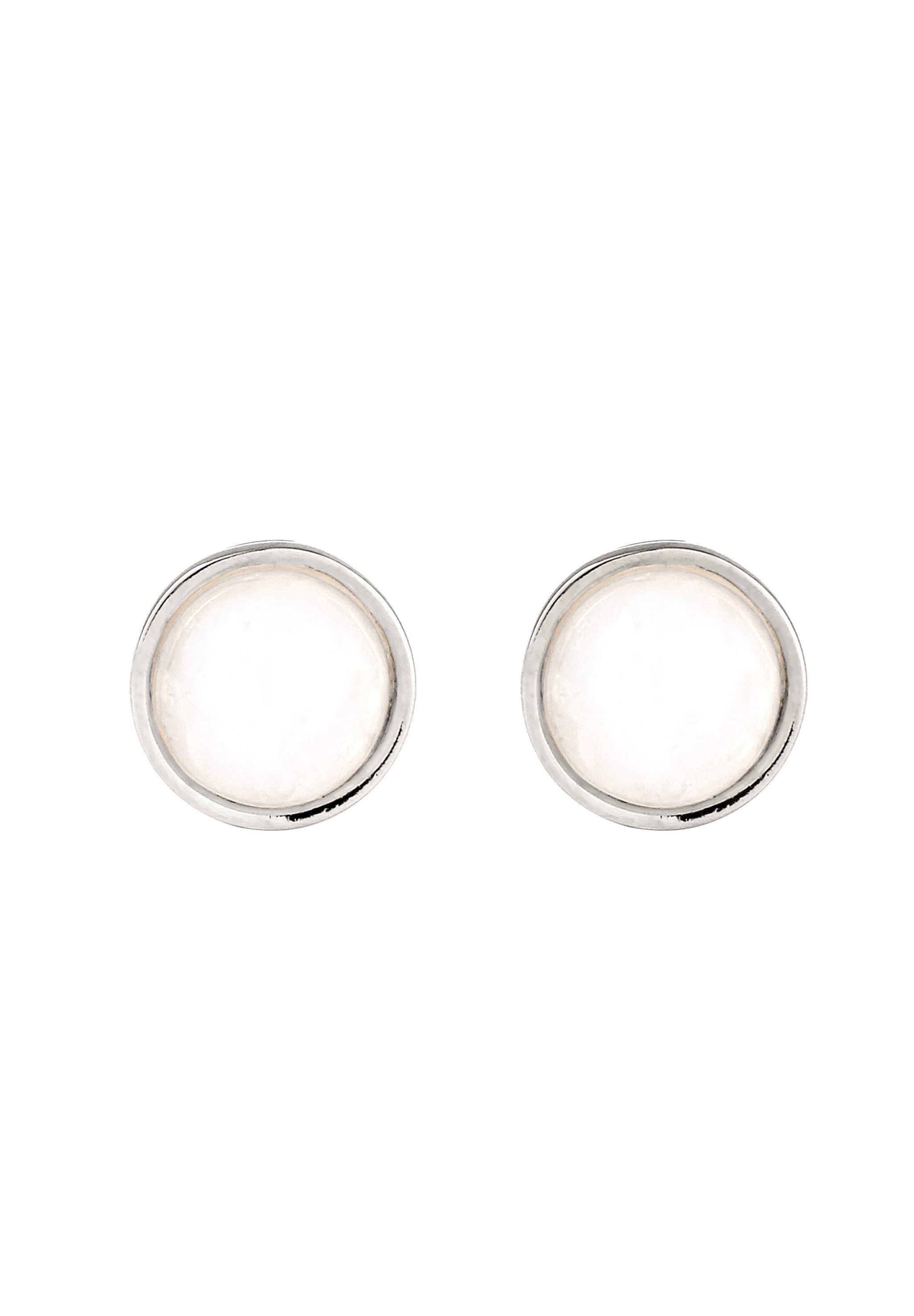 Elli Paar Ohrstecker Ohrstecker Mondstein Weiß 925 Sterling Silber vergolde günstig online kaufen