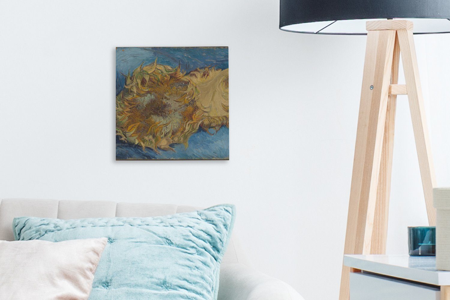 Leinwandbild Vincent van Gogh, Bilder St), (1 OneMillionCanvasses® Wohnzimmer Leinwand für Schlafzimmer Sonnenblumen -