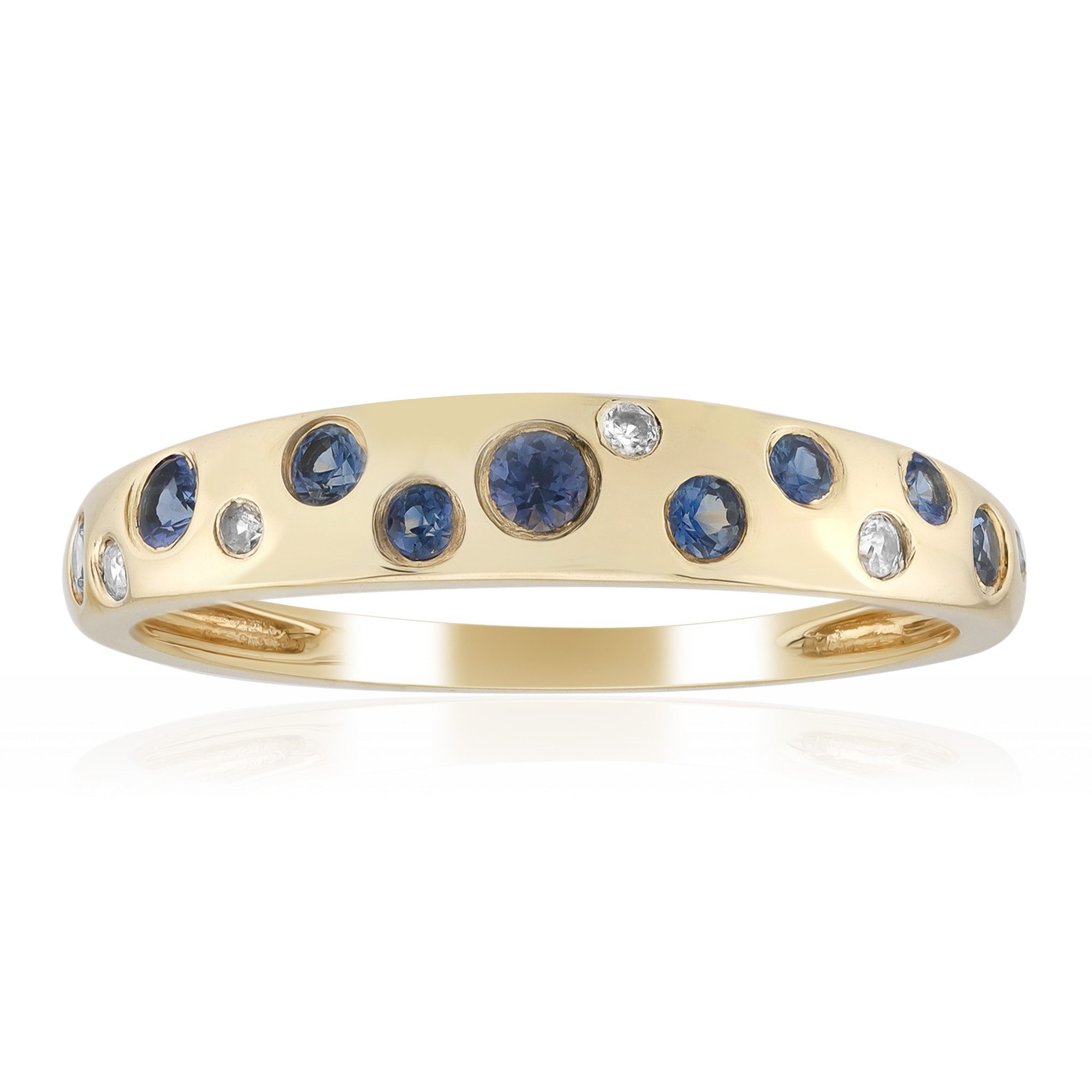 Cavill Goldring Cavill 9 Karat Goldring mit 0,3 ct blauen Ceylon-Saphiren, Damen (1-tlg)