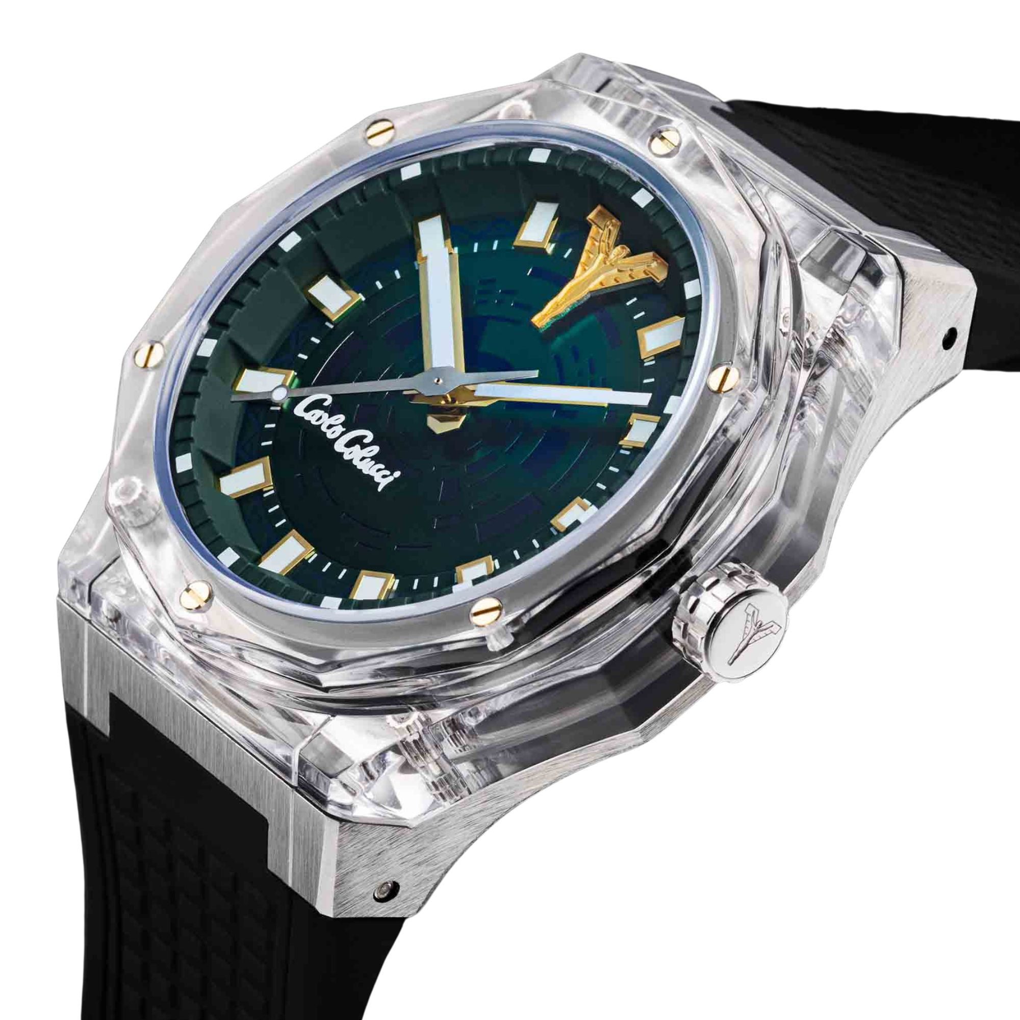 CARLO COLUCCI Quarzuhr CC503-1 CC503-1, Armbanduhr, Herrenuhr, Silikonarmband, analog