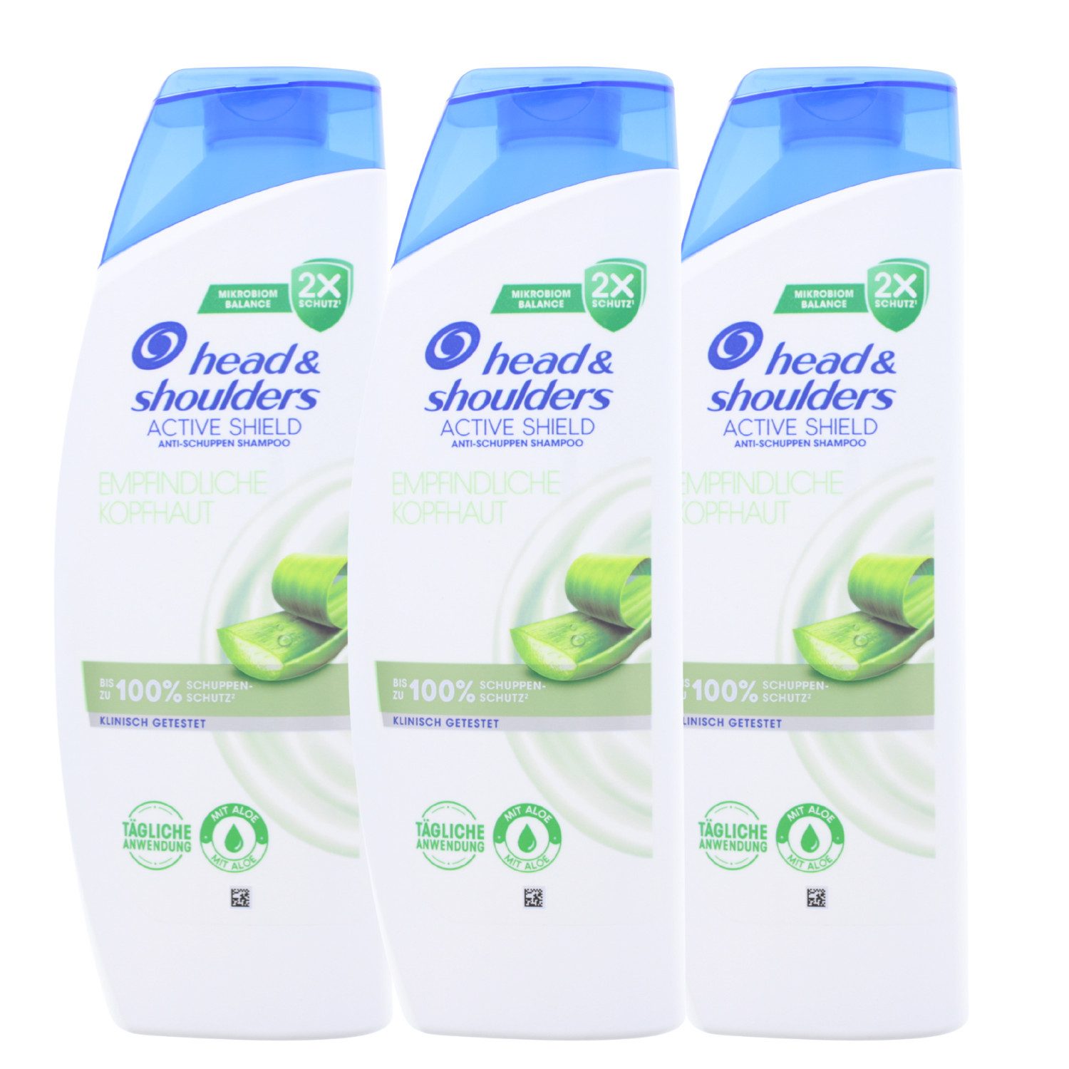 Head & Shoulders Haarshampoo 3x Head & Shoulders Anti Schuppen Shampoo für empfindliche Kopfhaut mi