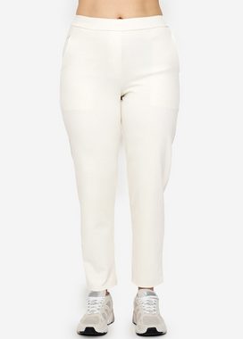 SASSYCLASSY Chinohose Lässige Jersey Chinohose Stoffhose mit verkürzter länge und elastischer Taille Made in Italy