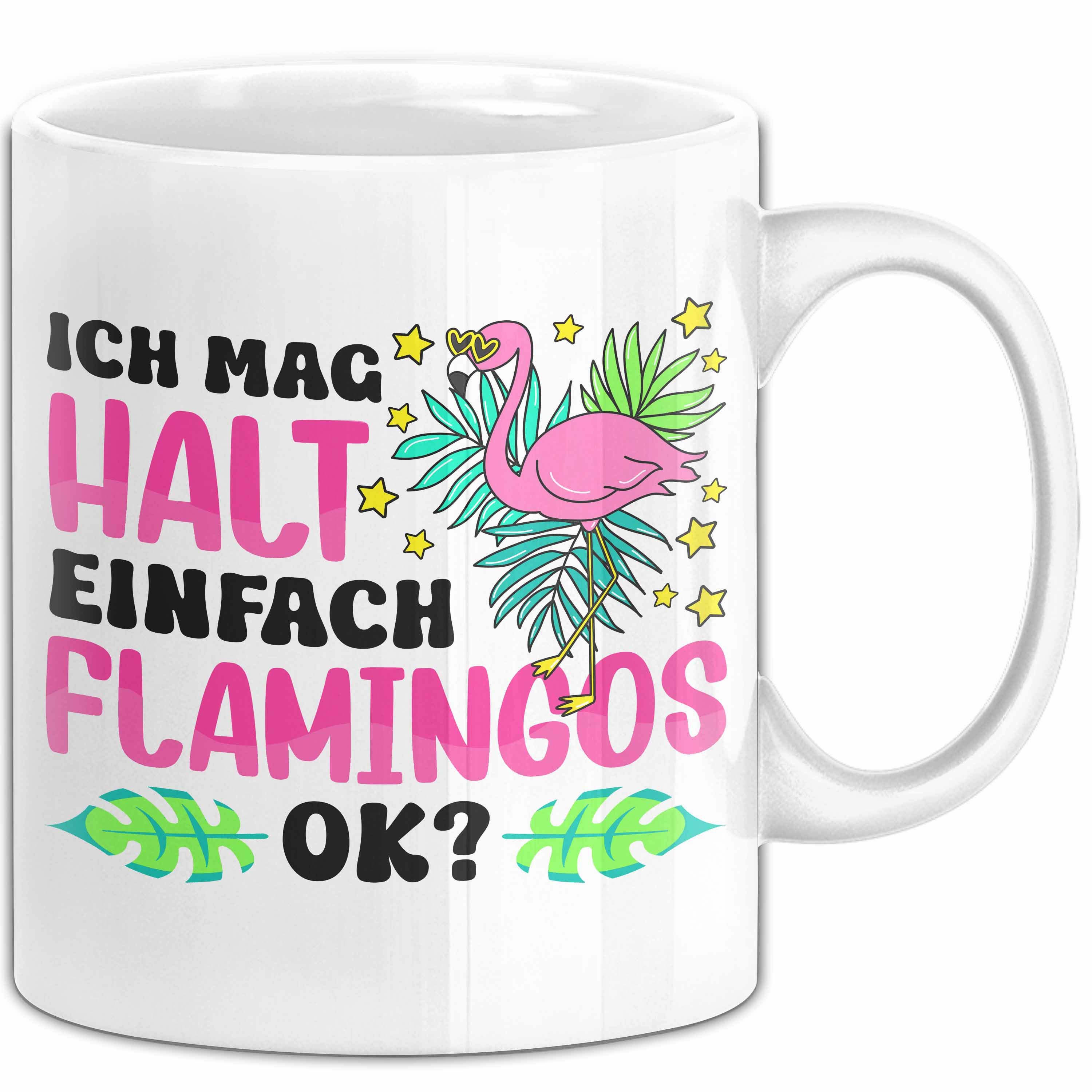 Trendation Tasse Flamingos-Liebhaber Tasse Geschenk Ich Mag Halt Einfach Flamingos Ok G
