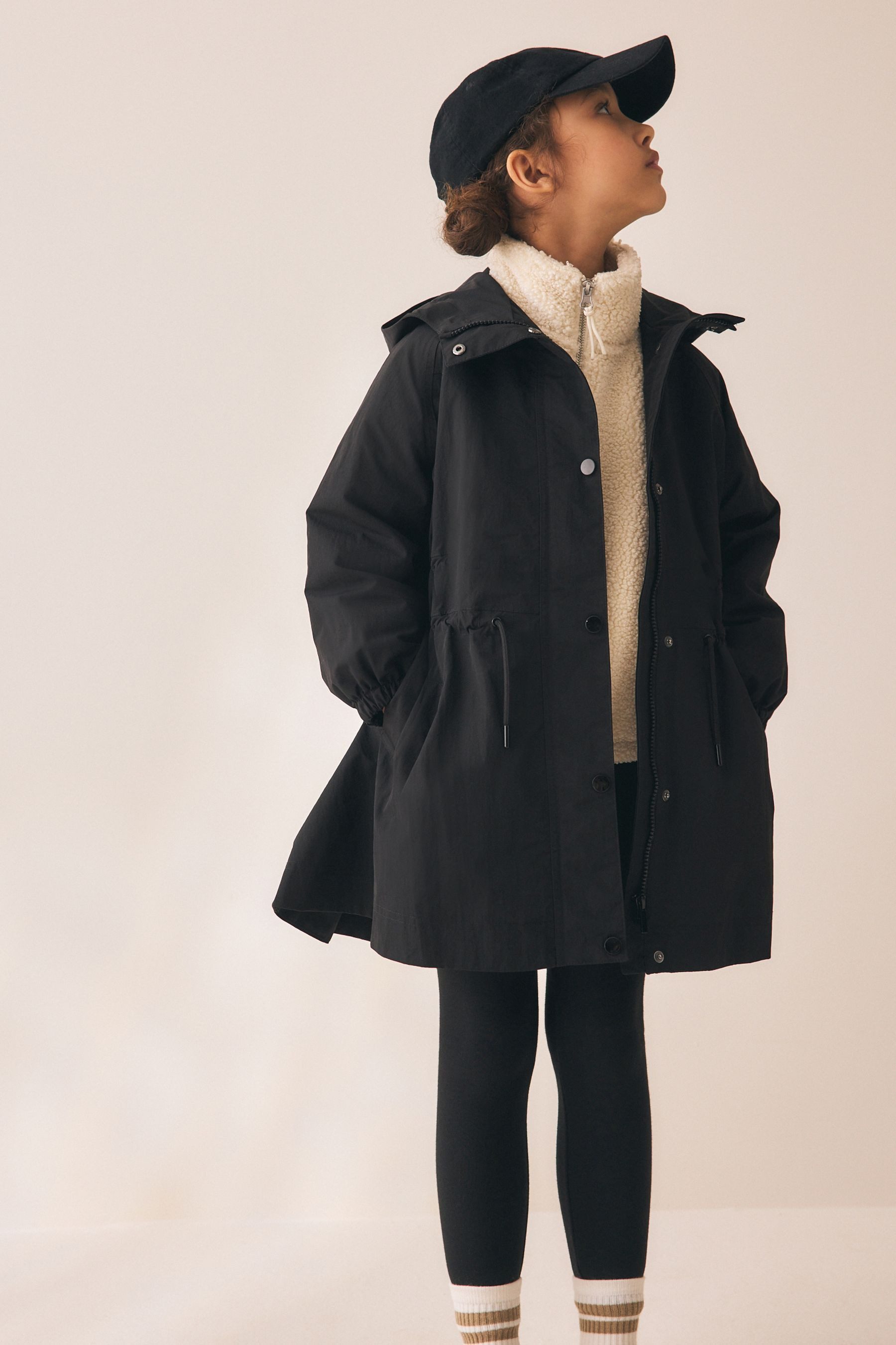 Regenjacke Wasserdichte Regenjacke mit Rockdetail