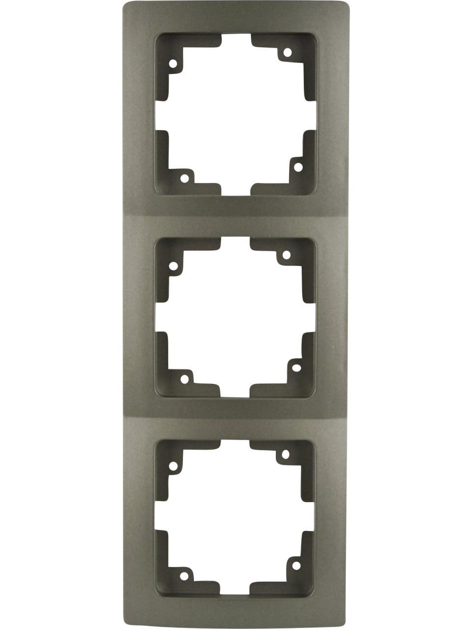 UNITEC Lichtschalter Unitec Abdeckrahmen Monaco 3-fach platin