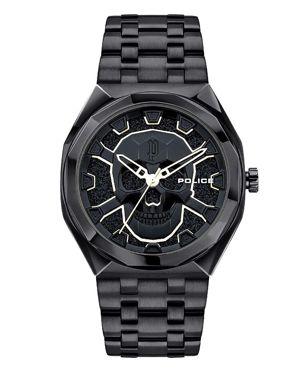 Police KEDIRI – Orologio Uomo Elegante – Cassa 46mm Oro, Quadrante Nero, Bracciale Acciaio Inox – PEWJG2110703 - 2