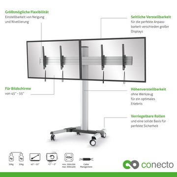 conecto conecto TV Standfuß / Rollwagen SA-CC50166 für 2 Stück LCD/LED/Plasma TV-Ständer