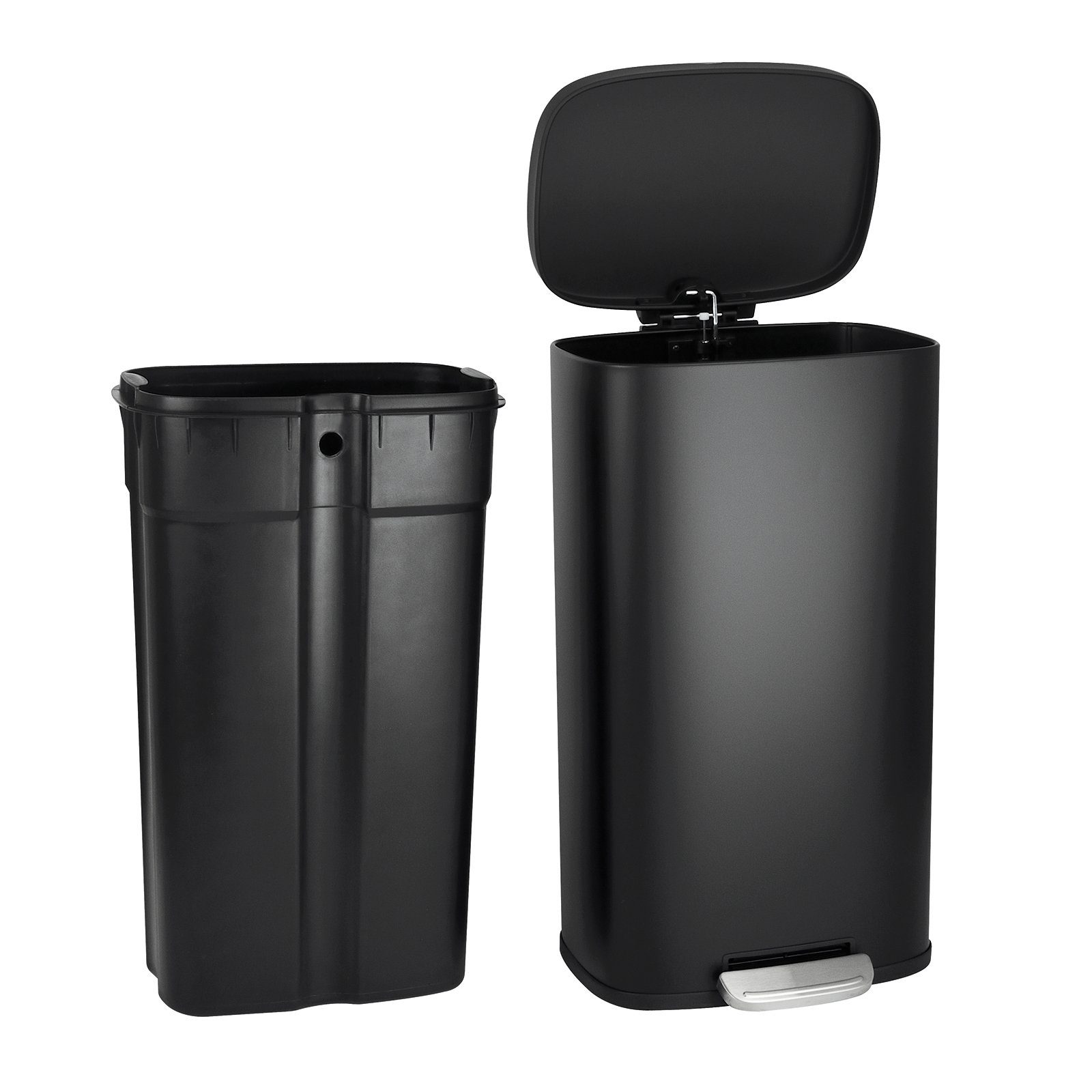 SVITA Сміттєві урни TQ, Fußtrittmechanismus, 30L, Inneneimer herausnehmbar, Schwarz