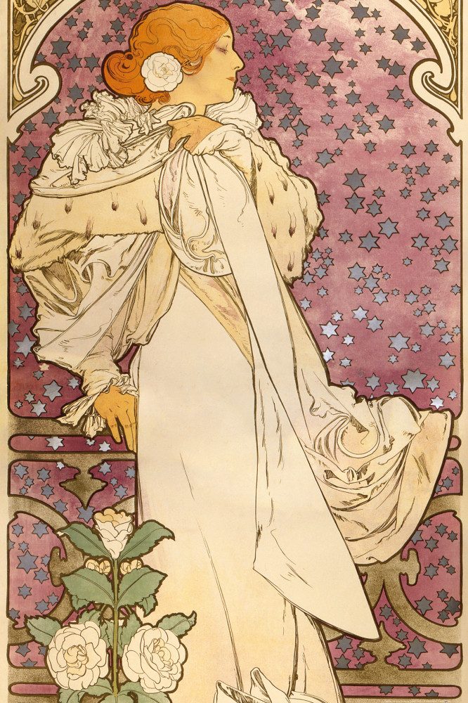 Poster Alphonse Mucha Kunstdruck Bild - Sarah Bernhardt, Die
