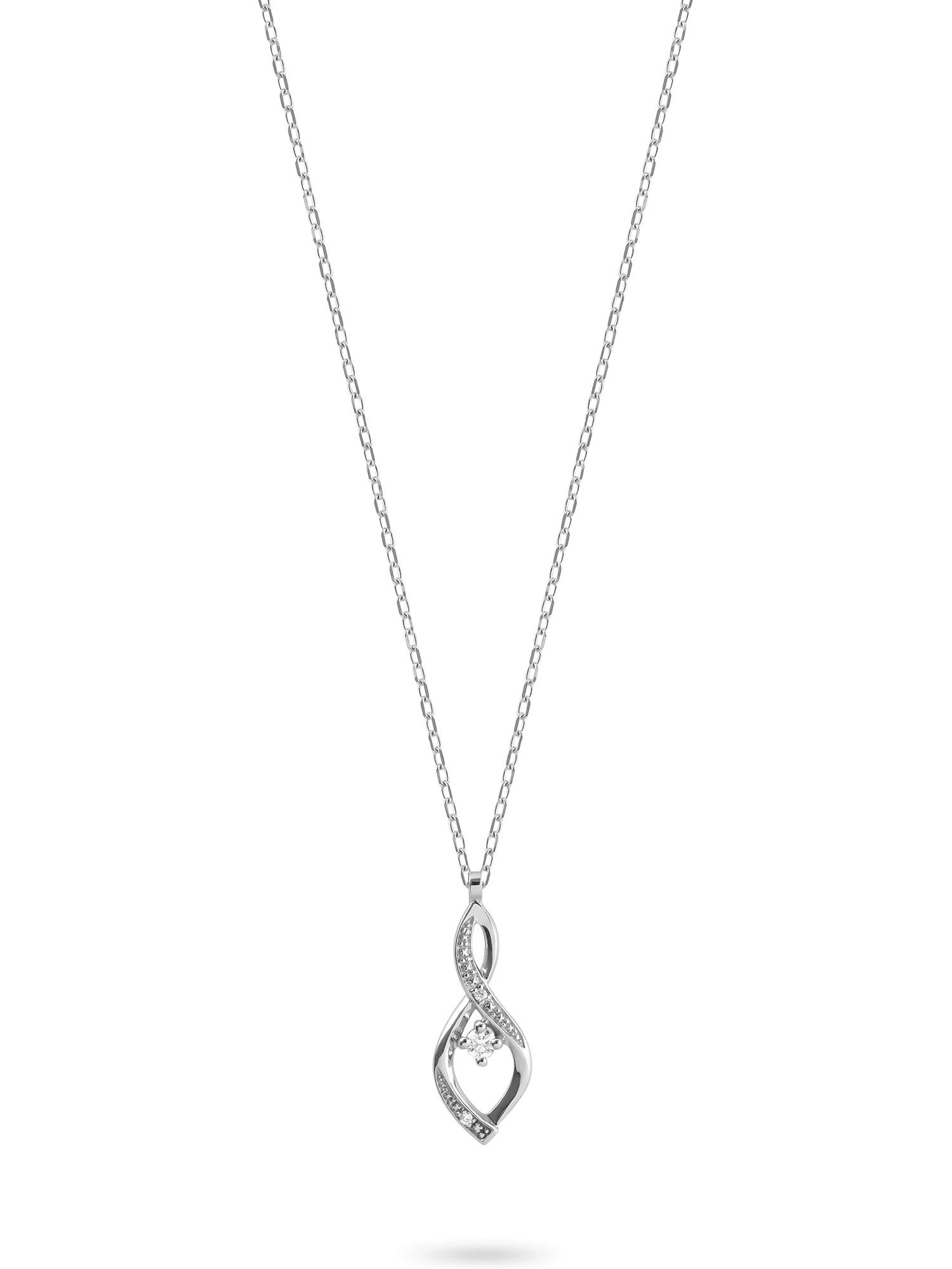 CHRIST Collier CHRIST Damen-Kette 375er Weißgold 3 Diamant
