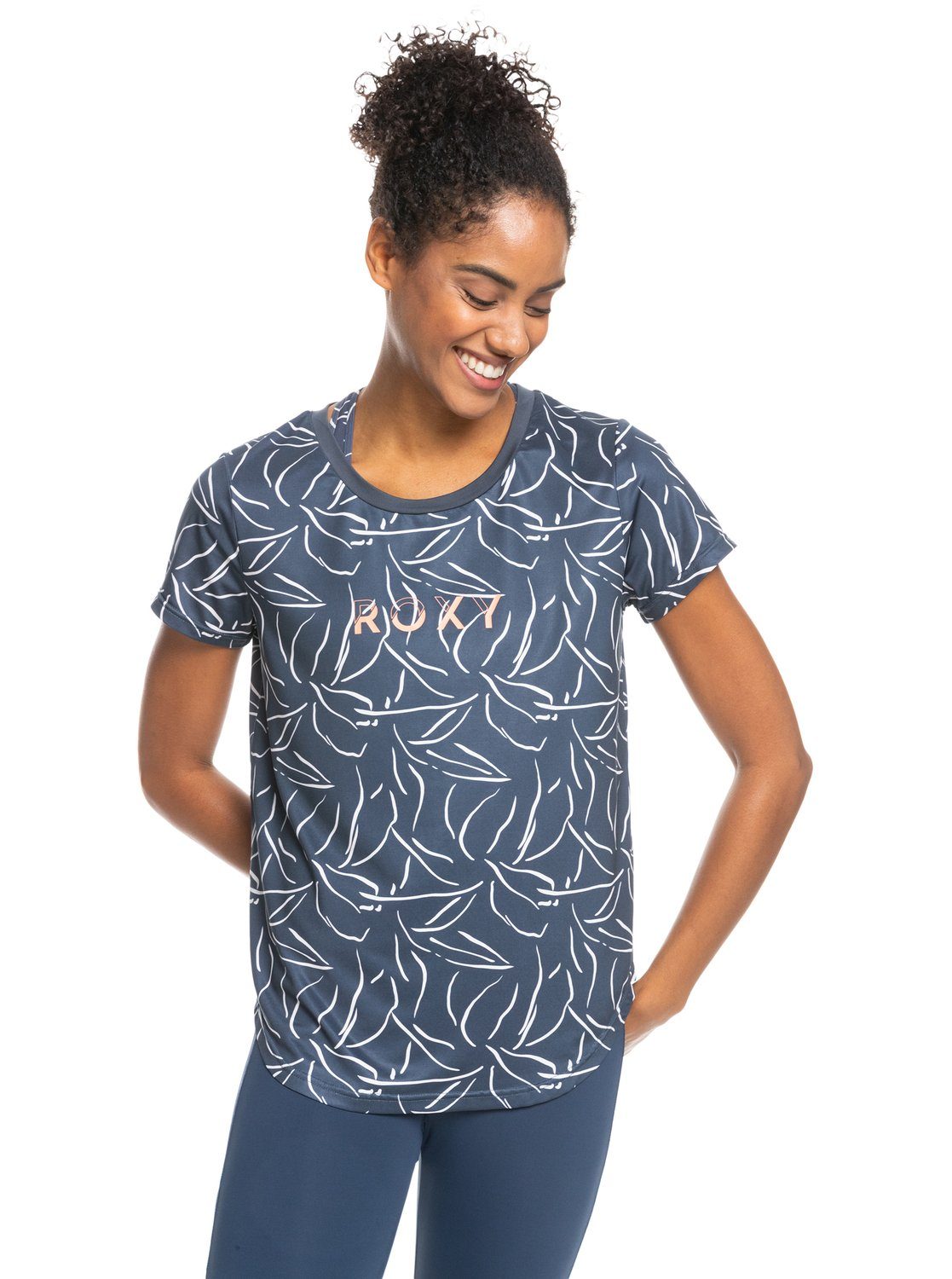 Roxy Trainingsshirt Dance Of Joy Mood Indigo Tropical Mood | Funktionsshirts