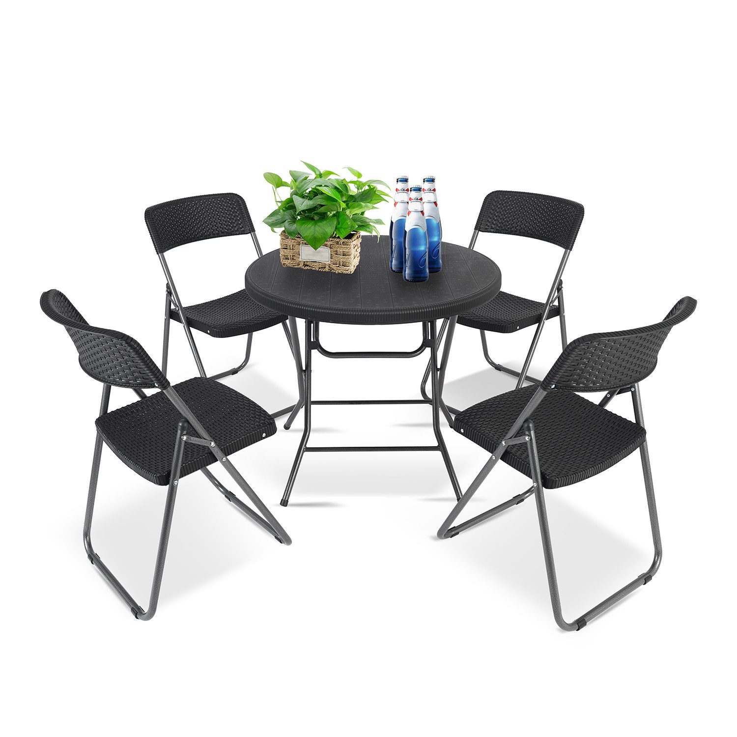 Sekey Garten-Essgruppe Rund Essgruppe 4 Stühle günstig online kaufen