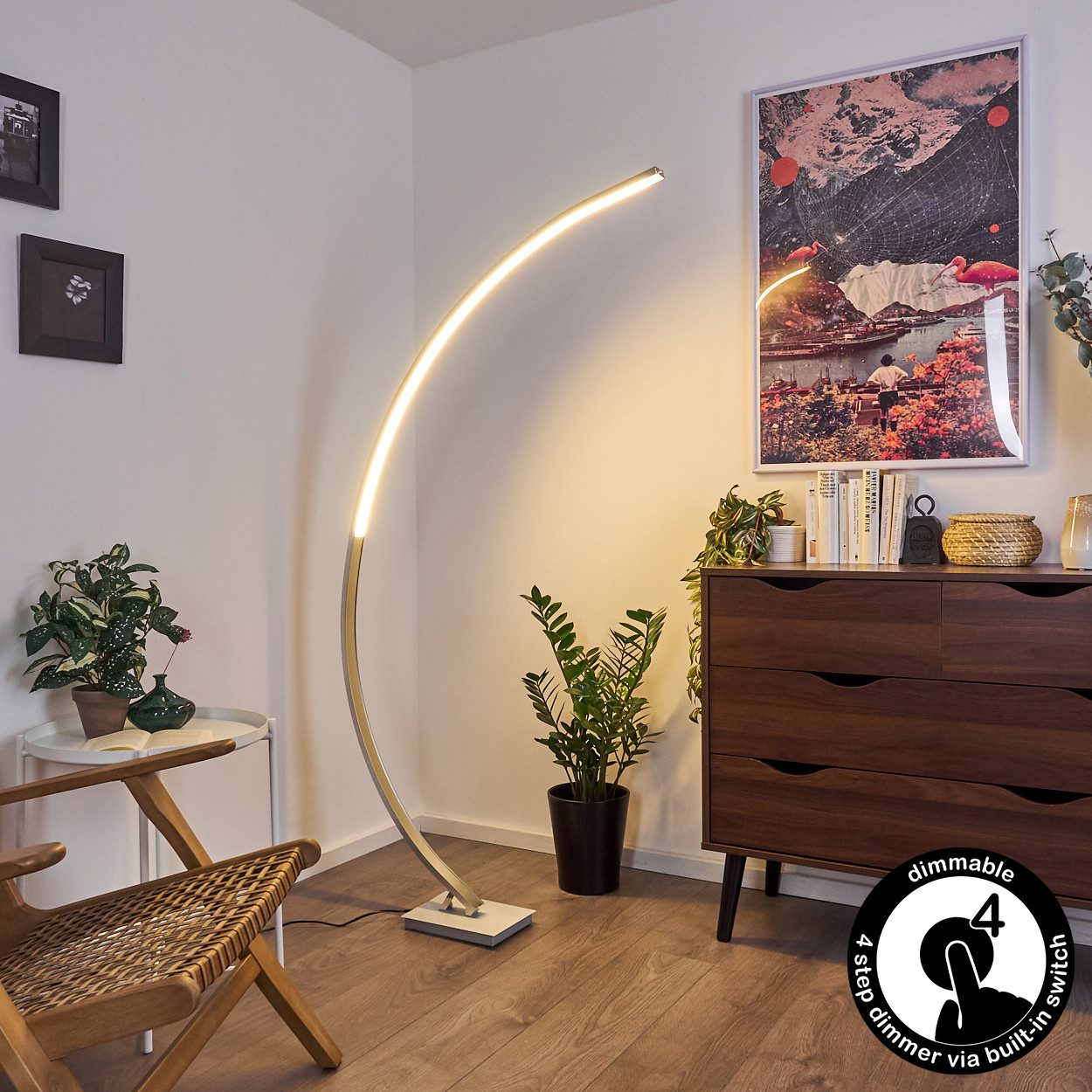 hofstein Stehlampe »Murci« LED Stehleuchte dimmbare günstig online kaufen