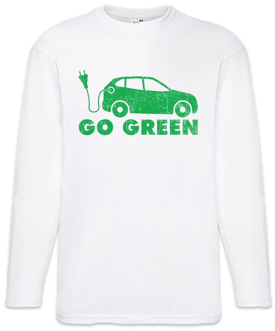 Urban Backwoods Langarmshirt BEV Go Green Langarm T-Shirt Elektroauto Fun BEV PHEV Plug In Plug-In (1-tlg) Elektro Auto Battery Akku