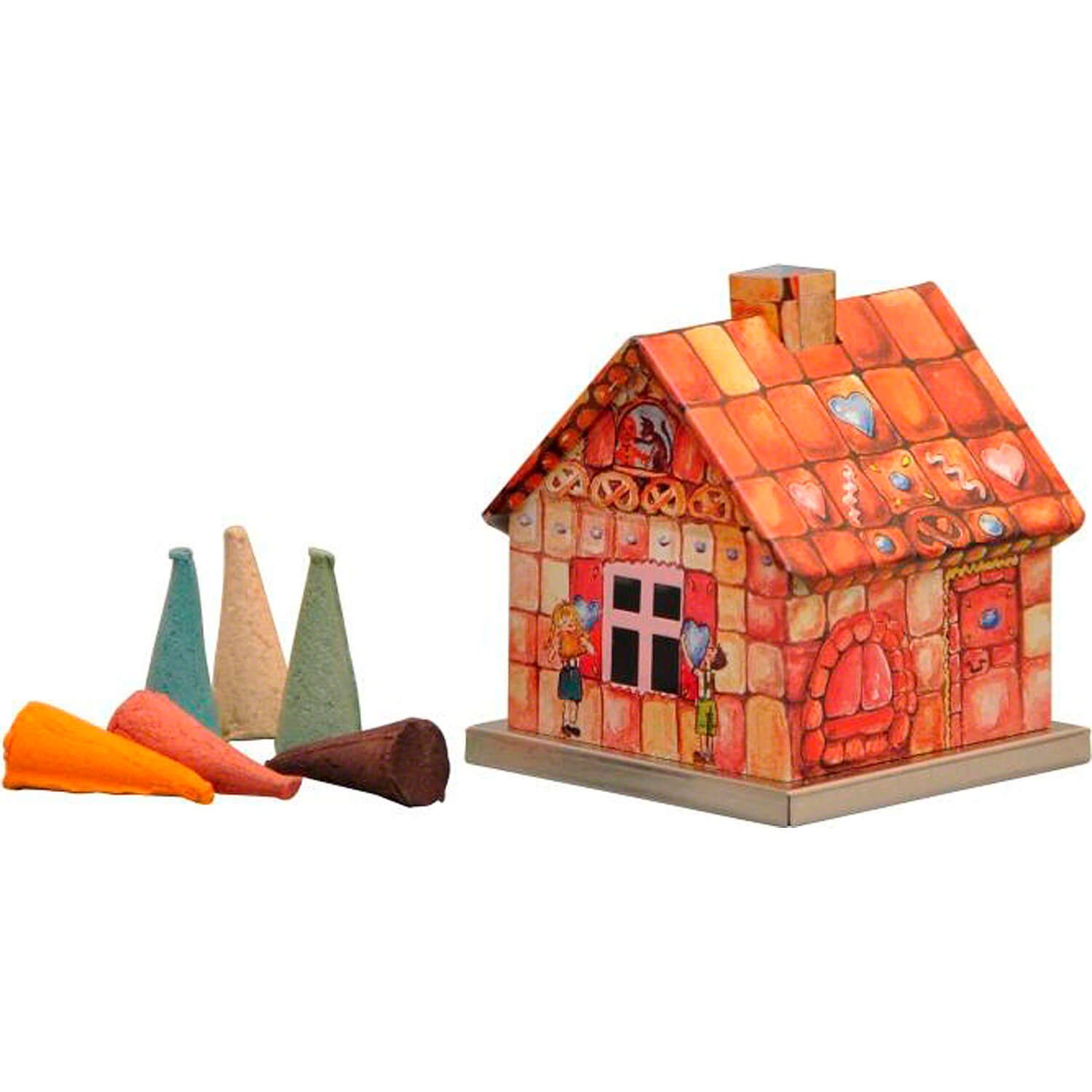 KNOX Räuchermännchen Metall-Räucherhaus Pfefferkuchenhaus (6,5cm) von Knox Räucherkerzen