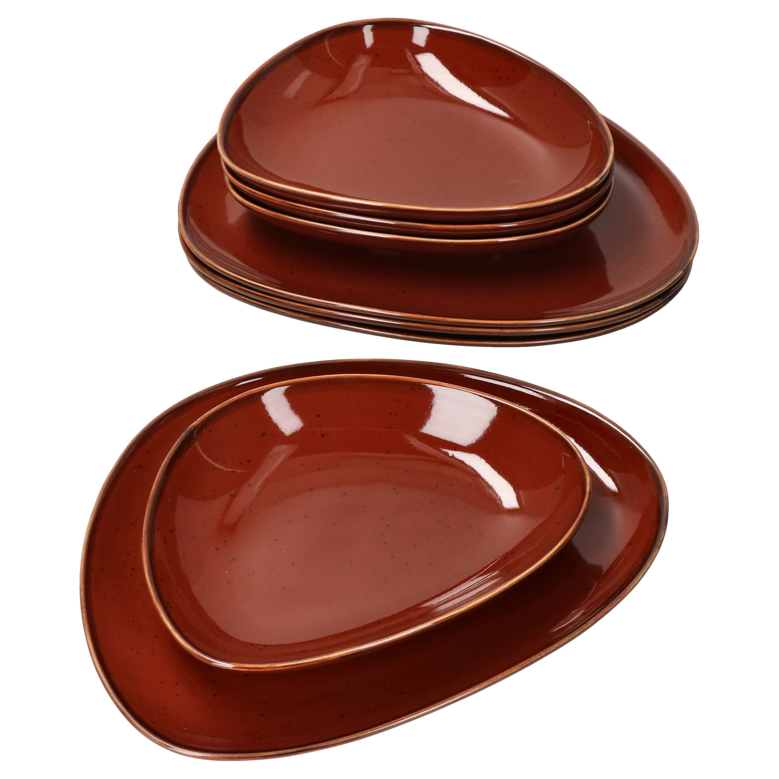 MamboCat Tafelservice 8tlg. Tafel Service Marron Taste - 211528 + 211511, Porzellan