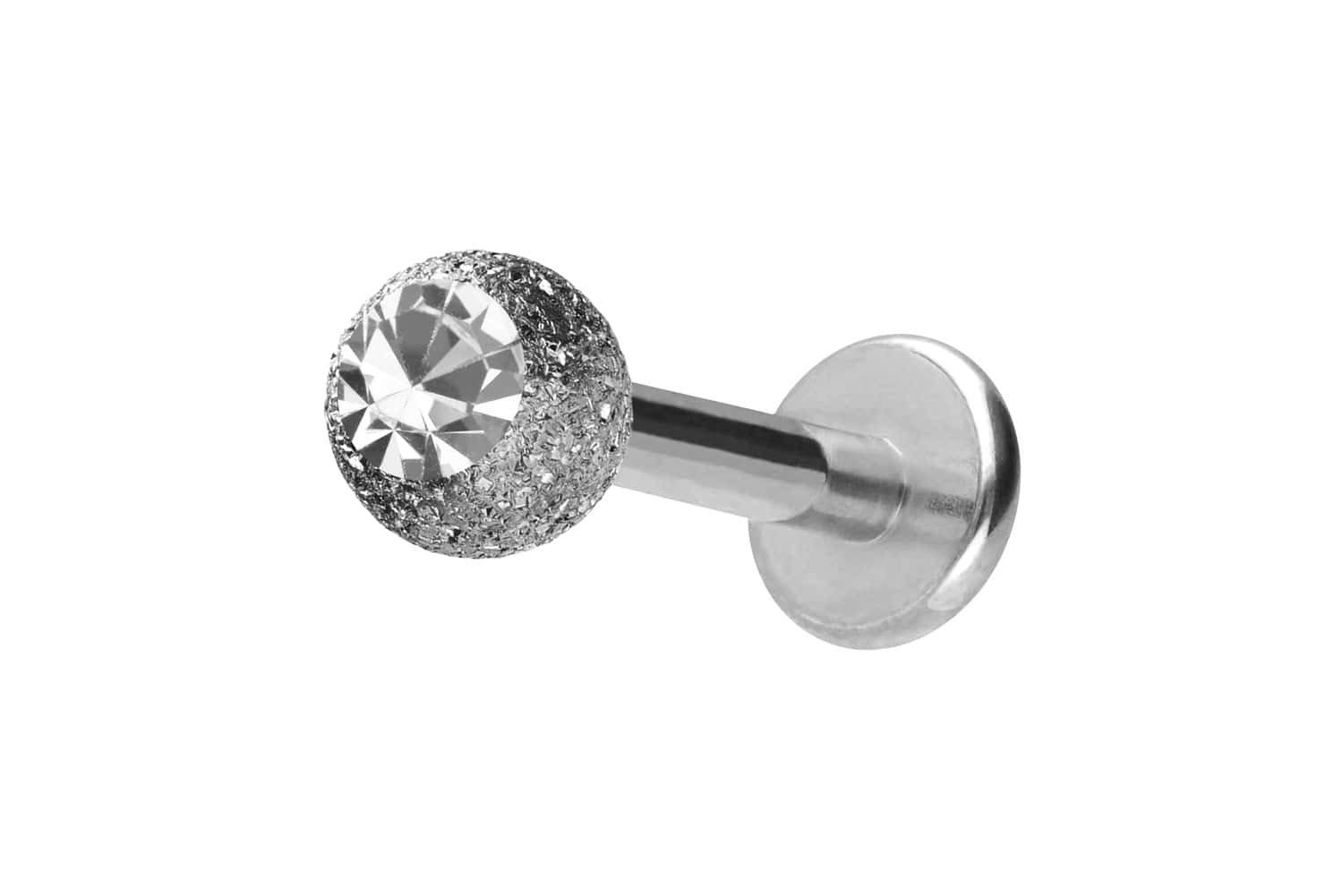 PIERCINGLINE Piercing-Set Chirurgenstahl Labret DIAMANTOPTIK + KRISTALL (Labrets, 1-tlg)