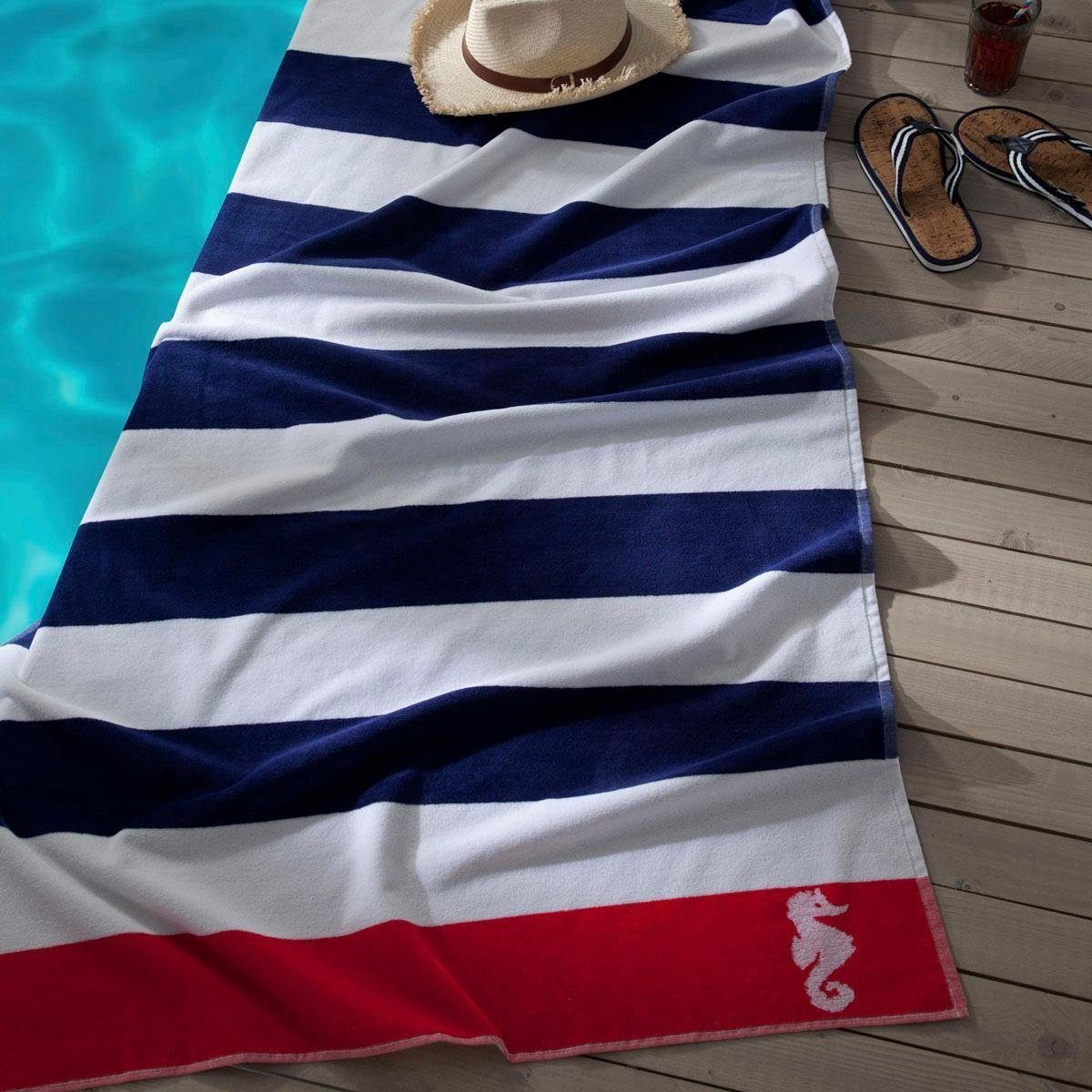 Seahorse Strandtuch Albatros, Jacquard-Velours (1-St), gleichmäßig günstig online kaufen