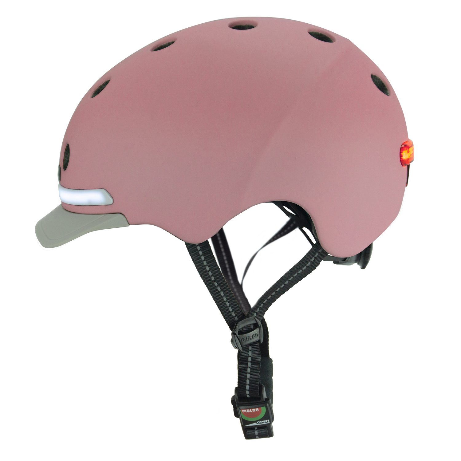 Melon Fahrradhelm E-Series Lotus mit Vorder- und Rücklicht, super leicht, Magnetverschluss, größenverstellbar, mehr als 50 Designs