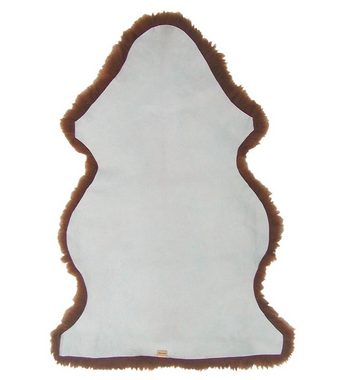Fellteppich Natur Lammfell rotbraun, Gerbung mit Alaun, waschbar, ca. 105 cm, Chamier Lammfellprodukte