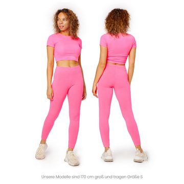 Bellivalini Leggings Damen Lange Leggings Neon 80er Jahre Sport Gym Joggen Tanz BLV50-294 (1-tlg) elastischer Bund