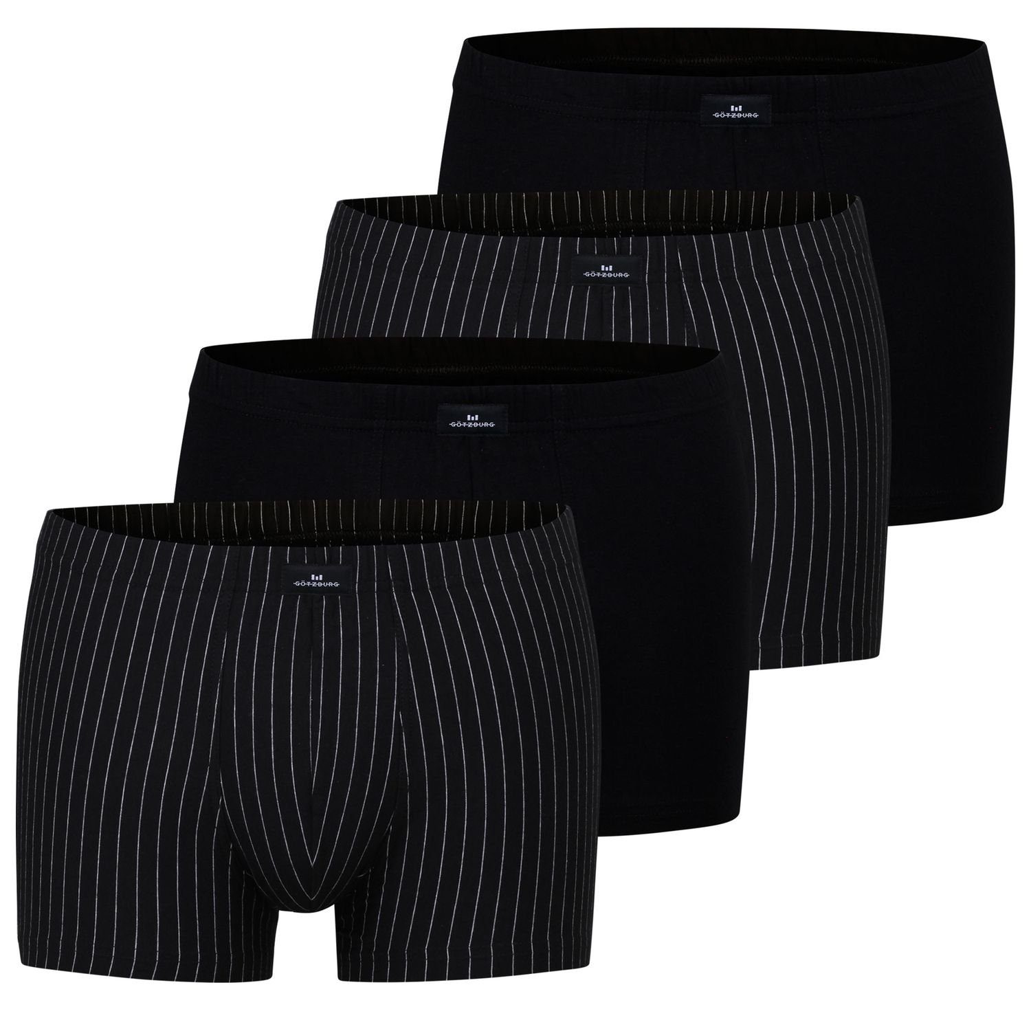 GÖTZBURG Boxershorts X-Lastic (4-St) ohne Eingriff, hautschmeichelnd, formstabil, im 4er Pack