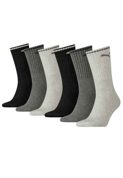PUMA Socken CREW SOCK STRIPE 6 Paar (Spar-Pack, 6-Paar, 6er-Pack)
