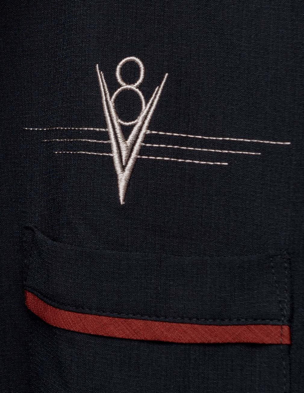 Steady Clothing Kurzarmhemd V8 Classic Schwarz Retro Vintage Bowling Shirt Rockabilly