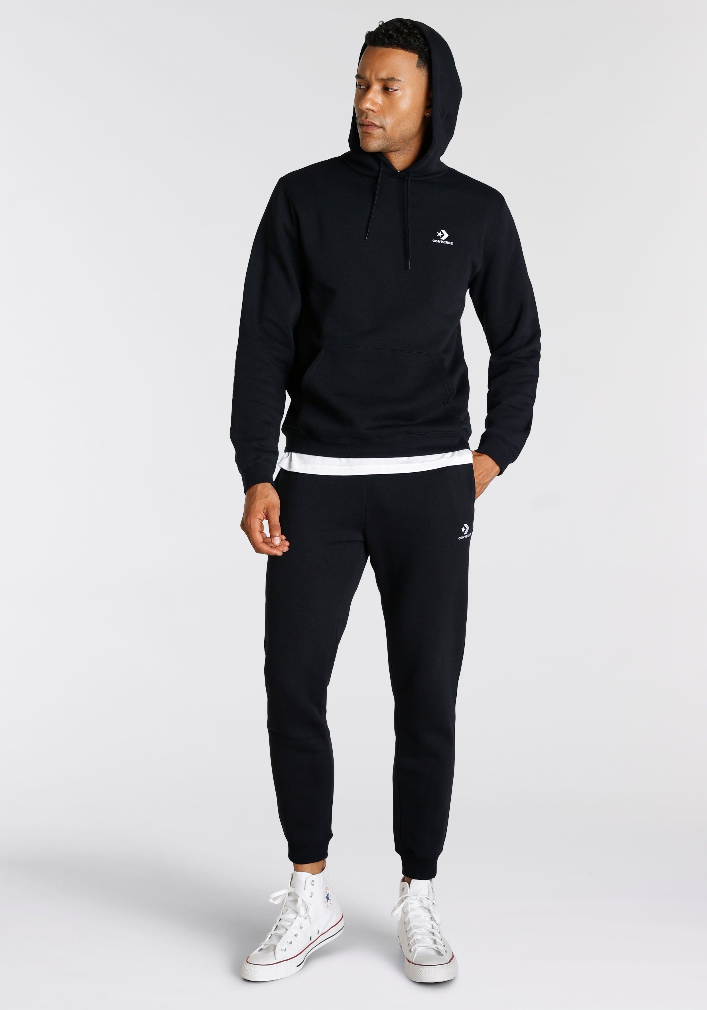 Converse Kapuzensweatshirt EMBROIDERED STAR CHEVRON BRUSHED BACK FLEECE HOODIE (1-tlg) Unisex